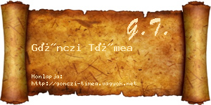 Gönczi Tímea névjegykártya
